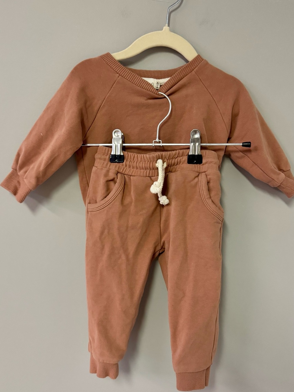 Kids Drawstring Terracotta Jogger Pants